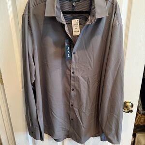 Alfani Men's Charcoal Button-Down Shirt